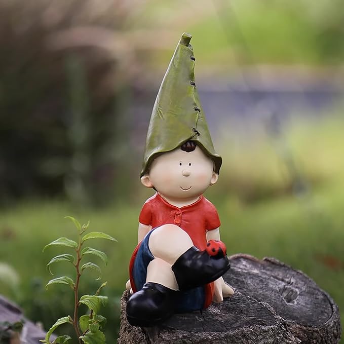 Garden Gnome Decorative Figurines, Set of 3,Flower Gnomes Ornaments Decor Summer Outdoor Figurines, Yard, Flower Bed Garden Gifts for Women, Mom