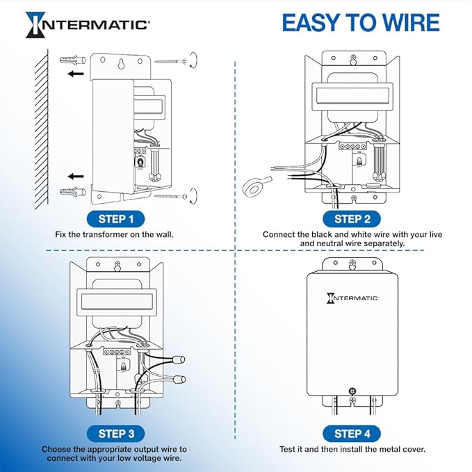 Intermatic | PX300 300W Pool Light Transformer 12V, 13V, 14V - Supply for Pool/Spa Lights, Submersible Fixtures, Landscape Lights - Enhanced Safety, Circuit Protection, Beige - Stainless Steel