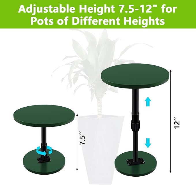 Adjustable Height Plant Risers for Inside Pots, 7.5-12" Planter Inserts for Large Pots, Planter Lift Insert for Tall Square Round Taper Planters (6" 8" 10" Base or Top)