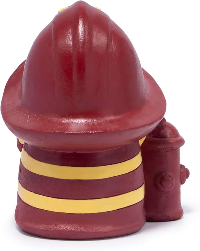 Hodao Firefighter Gnome Figurine - Unique Fireman Tribute Gift, Eye-Catching Resin Decor for Living Room Shelves, Collectible Home Ornament