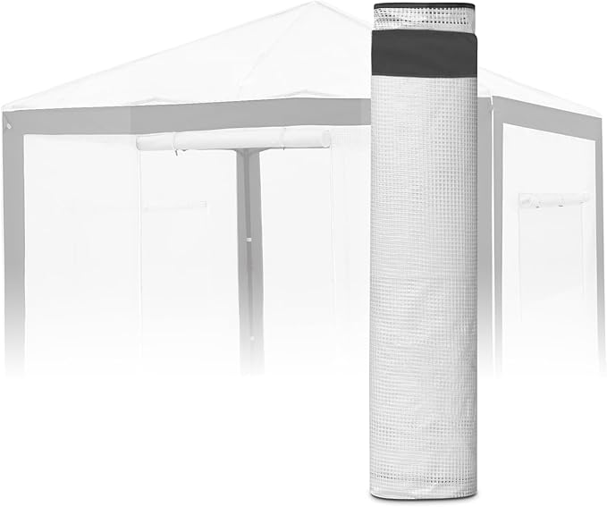 EAGLE PEAK Replacement Cover for 10x10 Pop up Greenhouse with Polyester Reinforced Corners, Front and Rear Roll-Up Zipper Entry Doors and 2 Large Roll-Up Side Windows (Frame Not Included), Gray/White