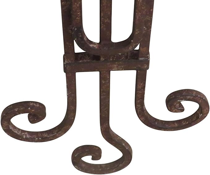 MY SWANKY HOME Tall Iron Wall Mounted Planter Outdoor Garden Scroll Metal Antique Style Open