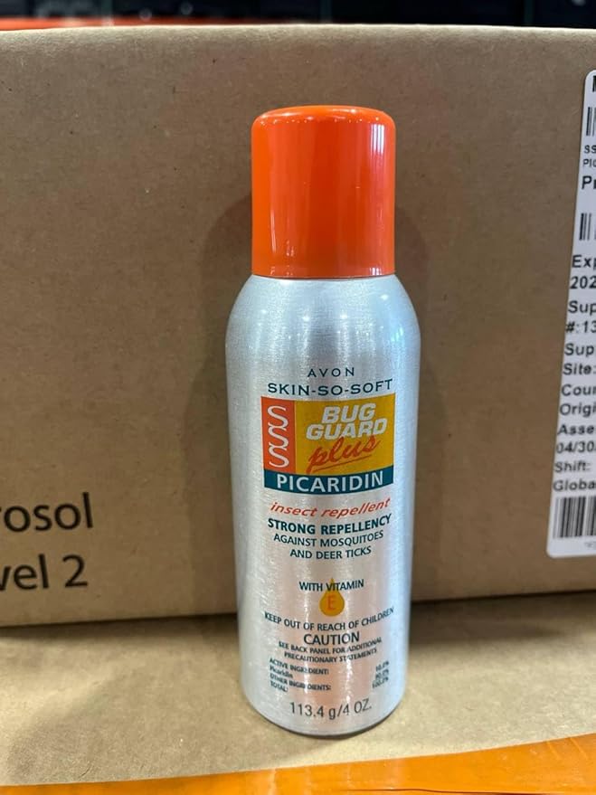 Avon Skin So Soft Bug Guard Plus Picaridin Insect Repellent Aerosol Spray, DEET-Free, Oil-Free, Dermatologist Tested, Repels Mosquitoes, Ticks, Gnats, Sand Flies & More, 4 oz. (Pack of 2)