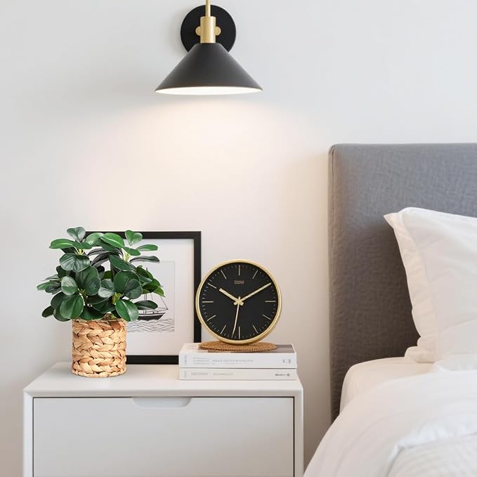 Artificial Plants Decor Greenery Indoor Fake Ficus Tree Small Fake Plants Braided Potted Fake Plants, Decor for Farmhouse-Style Bathrooms, Bedrooms, Kitchens, Offices, and Dining Tables