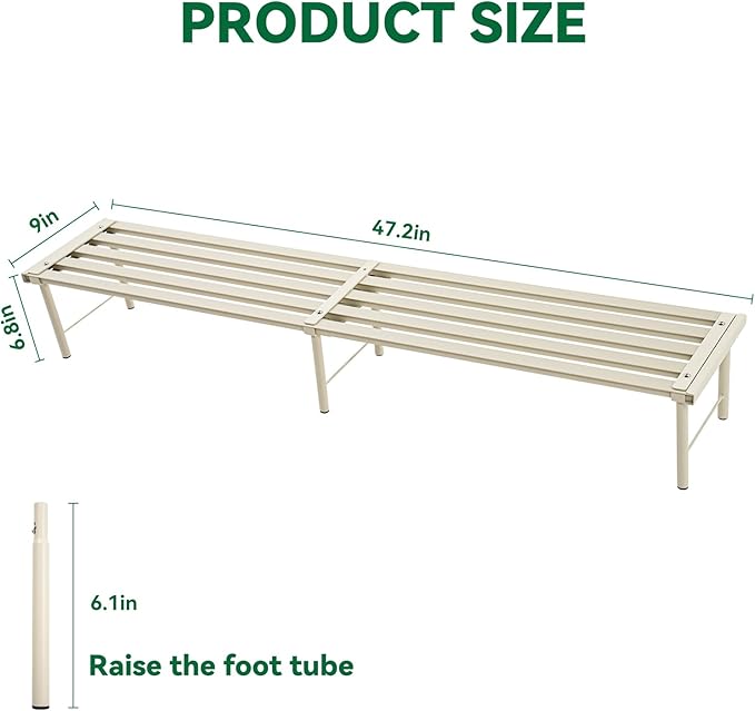 MultirackX Metal Plant Stand, Rust-proof Aluminum Flower Pot Stand, Heavy Duty Planter Display Shelving for Patio Balcony Garden Living Room Decorative (White, 47.2 Inch)
