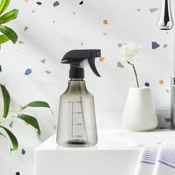 driew Plant Mister Spray Bottle, 13.6oz 400ML Plant Mister Water Spray Bottle with Scale for Plants Misting Bottle Water Fine Mist,Grey