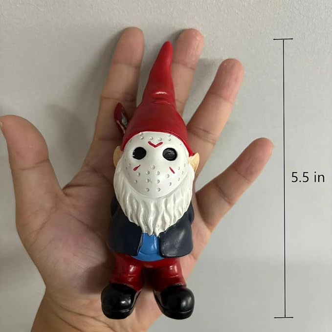 Garden Gnome Statue Decoration Garden Decor Horror Gnomes Boo Basket