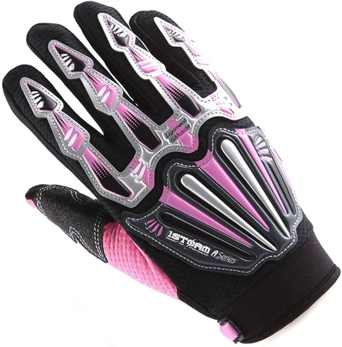 1Storm Youth Motocross Gloves Motorcycle BMX MX ATV Dirt Bike Bicycle Skeleton Cycling Kids Gloves