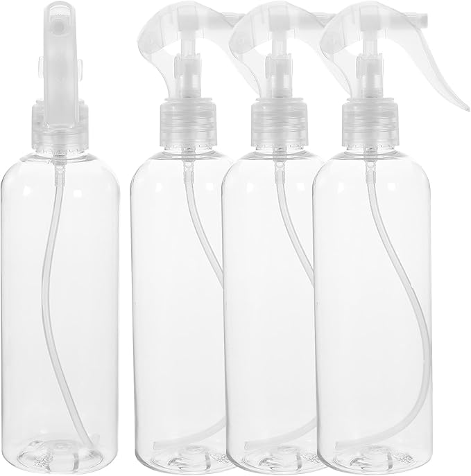 4pcs 300Ml Refillable Spray Bottles Fine Mist Watering Spray Bottle Dispensers for Gardening Travel Makeup Perfume Storage Plastic