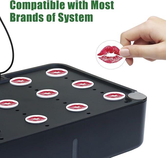 Hydroponic Seed Pod Label Sitckers, Dryades 150PCS PVC Plant Grow Basket Stickers for Marking Plants and Understanding Plant Growth (38mm)