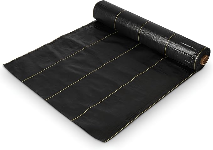 Dewitt Sunbelt Weed Barrier Fabric 3.2 oz, 6 x 200 Feet – Heavy-Duty Ground Cover Mat for Greenhouse Floors, Garden Rows, Raised Beds, Yard Gardening, and Outdoor Landscape Protection