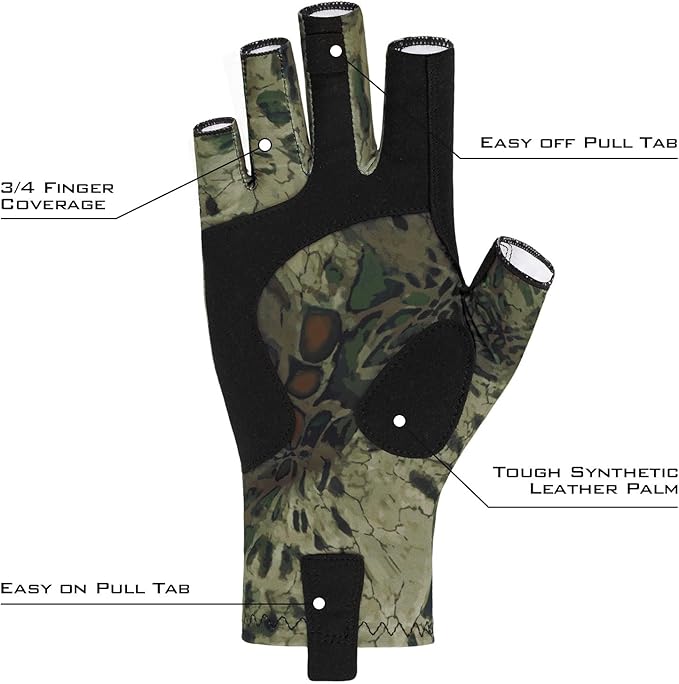 KastKing Sol Armis Sun Gloves UPF50+ Fishing Gloves UV Protection, Sun Protection for Outdoor, Kayaking, Rowing
