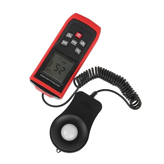 GYZOUKA TA8133 Digital Light Meter, Illuminance Meter with Manual Auto Range 200000lx, for Visible Light Measurement