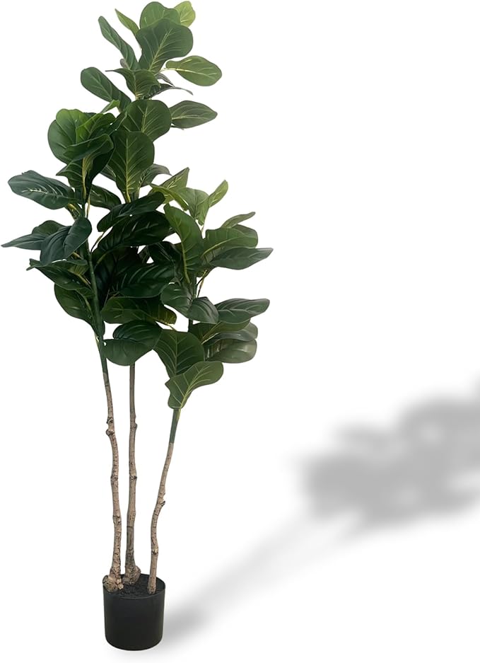 XBrand 59.1" Artificial Fiddle Leaf Fig Tree
