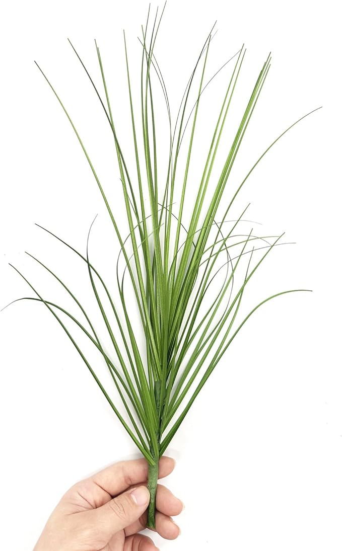 Artificial Plants, Fake Grass Shrubs Faux Wheat Grass Greenery Wheatgrass Stems Ornamental Weed Plant Decor for Indoor Outdoor Farmhouse Wedding Party Home Vase Flowers Bundles DIY Decoration - 8 Pack