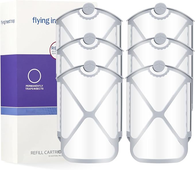Husaco Flying Insect Trap Refills & 6 Cartridges, Compatible with M364A Refill (6 Cartridges)