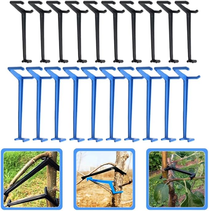 HANABASS Fruit Tree Branch Spreader Set 20Pcs Adjustable Plastic Limb Spreaders for Garden Tree Branch Support and Training Healthy Fruit Growth