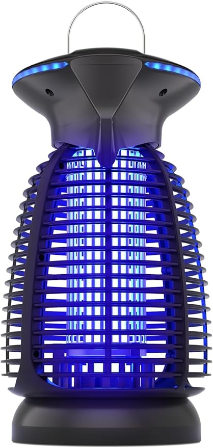 Electric Bug Zapper Outdoor - 4200V High Voltage Insect Killer Waterproof LED Light for Mosquito Fly Patio Porch Garage Backyard Home Indoor