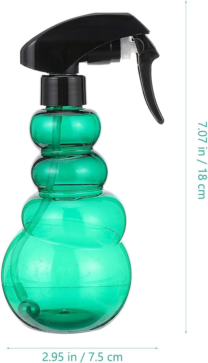 Plastic Spray Bottle Barber Hairdressing Sprayer Hand-Press Mist Sprayer Green 250Ml Refillable for Salon Hair Care and Plant Watering