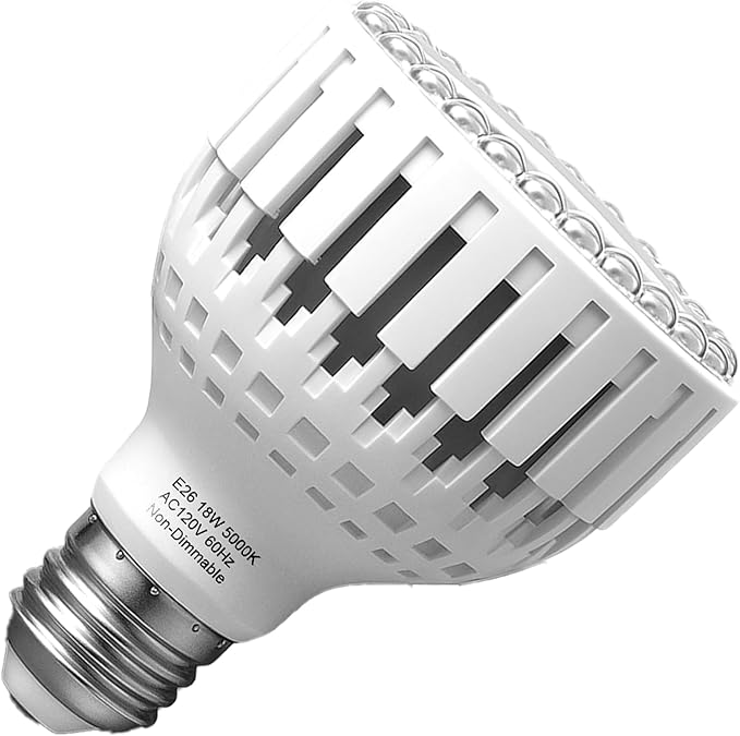 GooingTop Grow Bulb for Plants Indoor Growing,LED 18W (150Watts Equiv) 5000K White Full Spectrum Plant Lamp with More Heat Output for Home Garden Inside Plant Growth,1 Pack