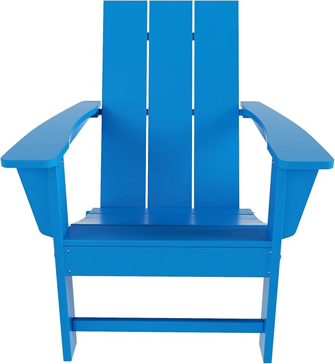 WestinTrends Ashore Modern Outdoor Folding Adirondack Chair (Set of 2), Pacific Blue