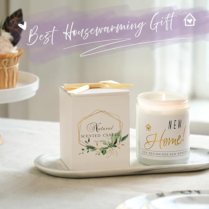 Housewarming Gift for New Home, New Home Gifts, Housewarming Gifts Idea for Women Friend, Moving in Gift, Vanilla&Lavender Scented Candles