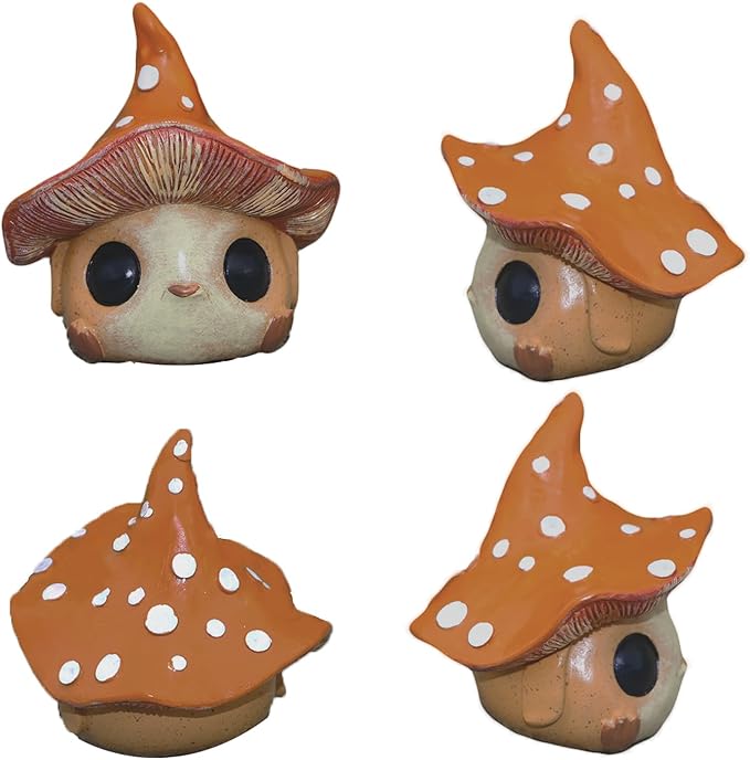 Mushroom Decor, Garden Gnomes Outdoor, Gnomes Decorations for Yard, Mushroom Decor for Home Fairy Garden Lawn Ornaments Desk Living Room
