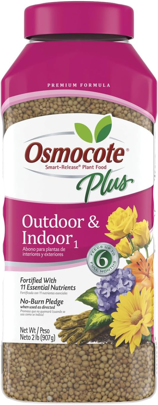 Osmocote Smart-Release Plant Food Plus Outdoor & Indoor₁, Granular Fertilizer with 11 Essential Nutrients, 2 lbs. (Pack of 12)