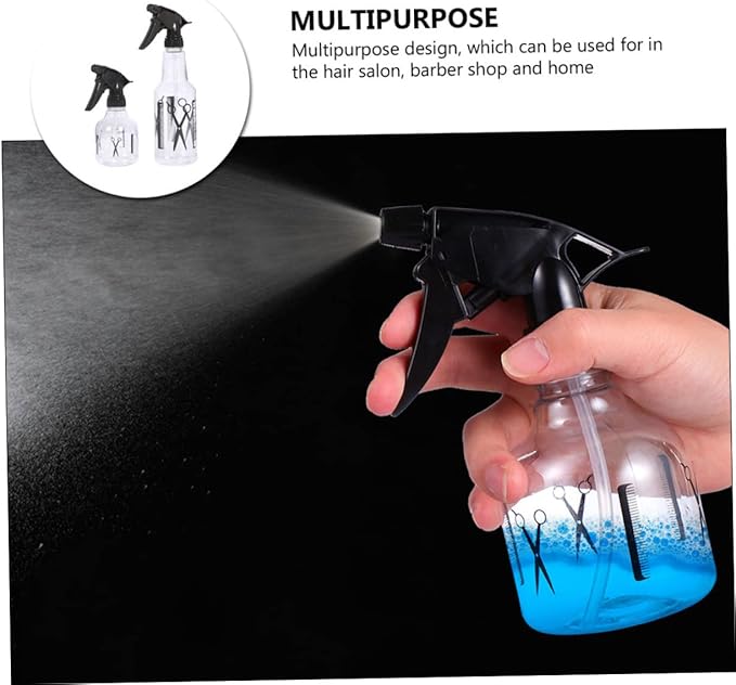 MERRYHAPY Portable Spray Watering can 2-Pack Adjustable Fine Mist Sprayers for Hair Salon and Home Use 6.7 Inch Plastic Water Spray Bottle for Hairdressing and Plant Care