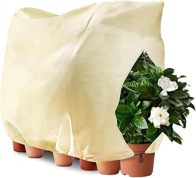 BATULU,Winter Plant Covers Freeze Protection, 78.7 * 94.4inch Plant Covers for Winter, with Zipper and Drawstring, Suitable for Plants,Fruit Trees, Shrubs, and Potted Plants