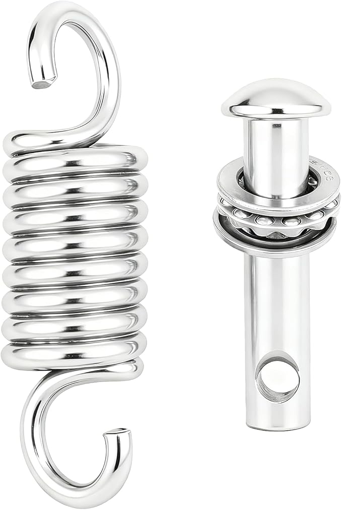 Porch Swing Hammock Chair Springs,Heavy Duty Porch Hanging Hammock Chair Egg Chair Swing Hanging Hardware Kit Spring Pin Plug Replacement