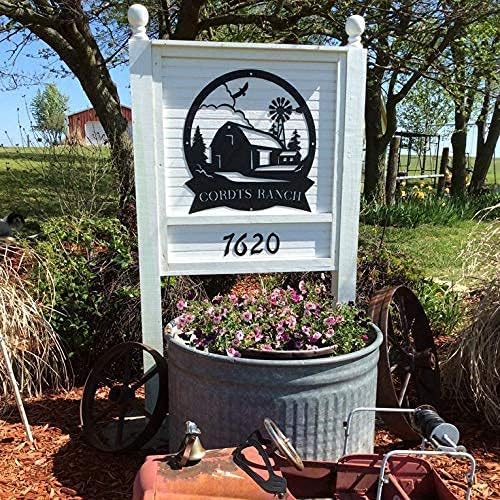 RealSteel Farmhouse Monogram, Outdoor Family Name Sign, Outdoor Decor, Farmhouse Decor Metal Sign, Perfect Entry Roads, Front Gates, Barns, Silos and Stables, Family Homes, Gift Shop Gifts