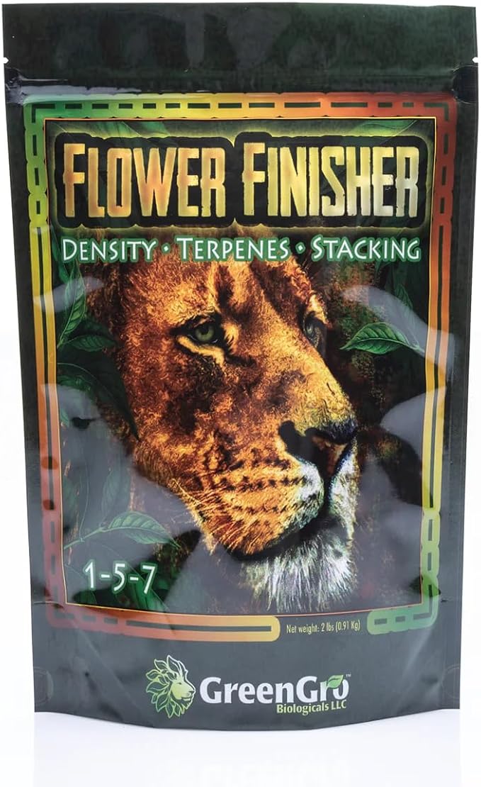 GreenGro Flower Finisher - Organic NPK Fertilizer & Big Bloom Booster for Plants in Flower/Ideal Nutrients to Maximize Yields/P-K Booster Phosphorus Fertilizer/Denser & Bigger Buds (5 lb)