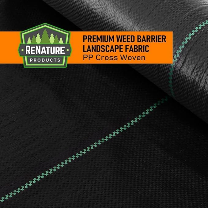 3FT x 50FT Weed Barrier Landscape Fabric, 3.2oz Premium Heavy Duty Garden Cloth, Ground Cover for Gardening, Farming