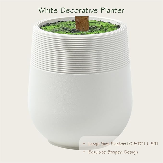 Bellacat 7ft Super Fuller Faux Olive Tree with White Decorative Planter & Multiple Real Wood Trunks, 84in Artificial Olive Tree with Realistic Fruits, Fake Olive Tree for Indoor & Outdoor Décor