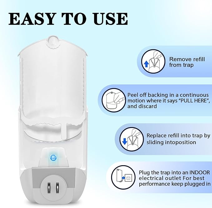 16 Pack Flying Insect Trap Refills Compatible with Flying Insect Trap M364 and Max, Safe with Kids & Pets