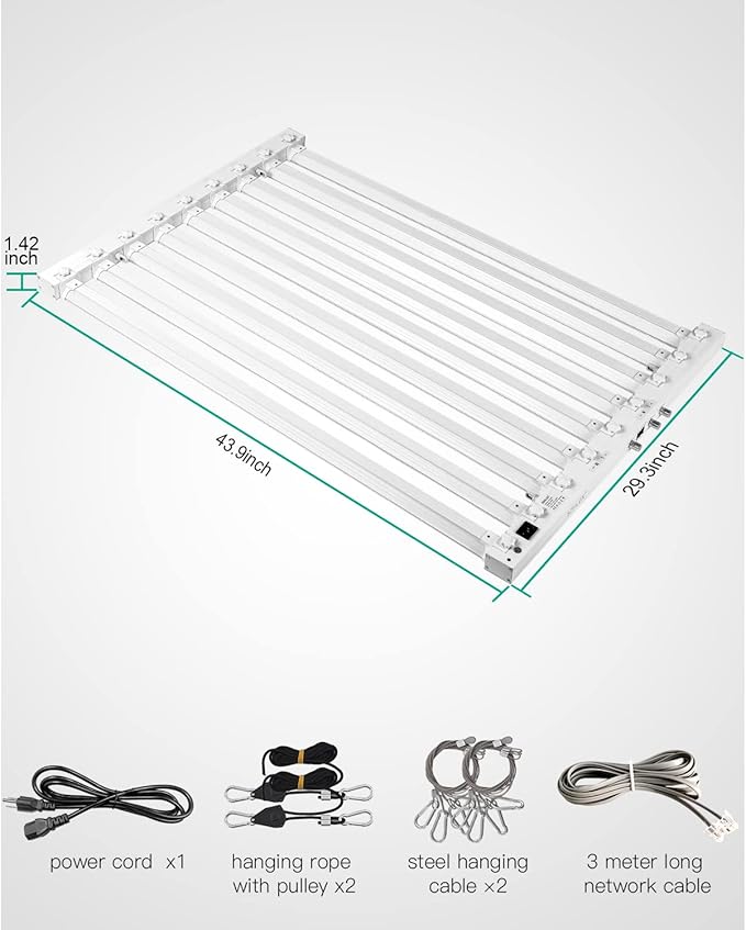 SZHLUX 620W LED Grow Light 4×6ft Daisy Chain Dimming Full Spectrum Grow Lights for Indoor Plants, Sunlight Plant Light for Seedling Veg and Bloom Commercial Growing lamp