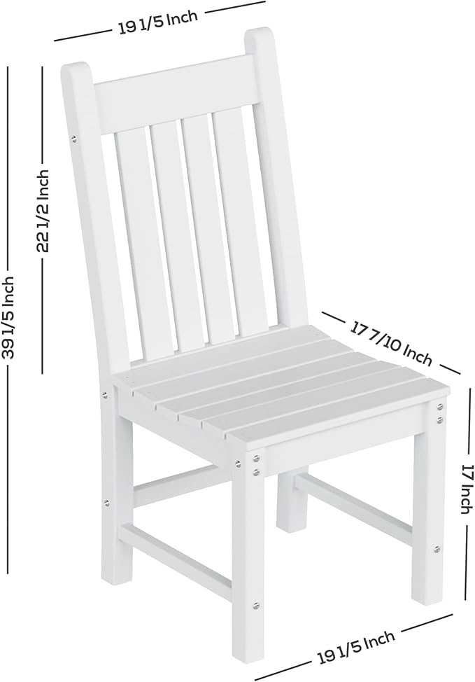 WestinTrends Malibu HDPE Outdoor Armless Patio Dining Chair Dark Green