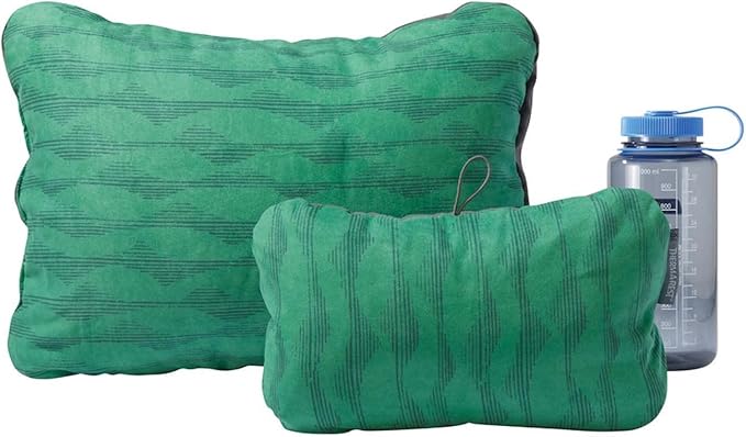 Therm-a-Rest Compressible Camping and Backpacking Pillow, Green Mountains Print, Small