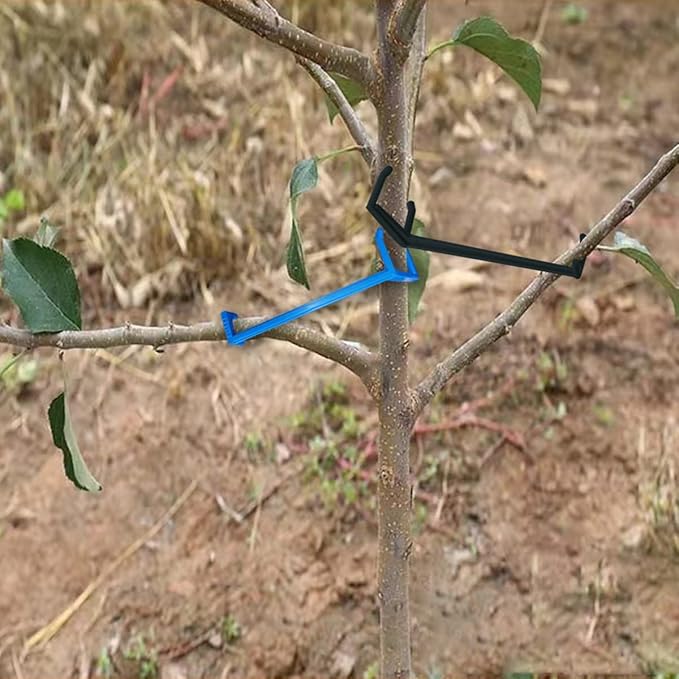 Branch Limb Spreaders for Fruit Trees Apple Tree Limb Spreader to Support New Branches Plastic Black 15 Pieces and Blue 15 Pieces