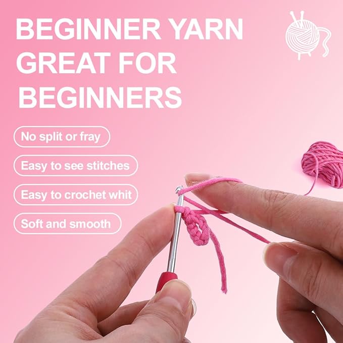 Autglint Unicorn Crochet Kit for Beginners - Magical Rainbow Amigurumi DIY Starter Set with Multi-Color Yarn | Step-by-Step Video Lessons & Pre-Started Piece | Dreamy Craft Gift for Teens