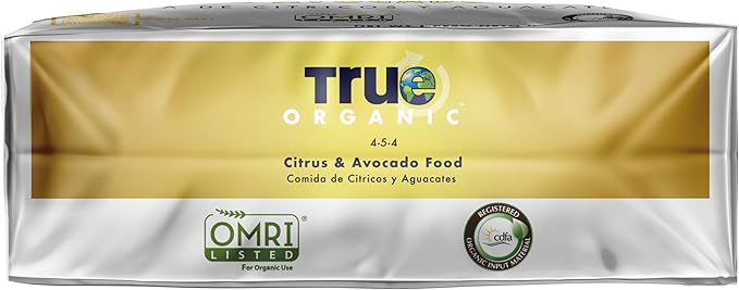 True Organic Citrus & Avocado Food – Organic Fertilizer for Lush Foliage and Abundant Fruit – 12lb Bag Covers 210 Sq. Ft.