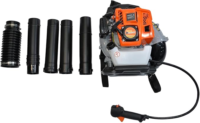 79CC Backpack Leaf Blower, 4.3HP Heavy-Duty Gas Powered Blower with 900 CFM Air Volume & 210 MPH Wind Speed, High-Performance 2-Stroke Engine for Commercial Lawn, Farm, and Jobsite Cleanup