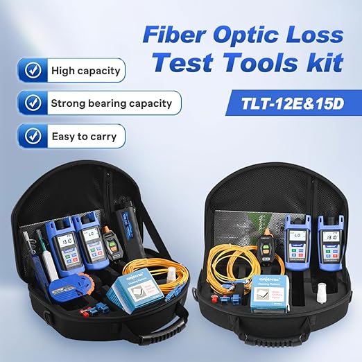 ORIENTEK TLT-12E FTTH Tool Kits Fiber Optic Power Meter + Optical Light Source +VFL FTTH Loss Test Kit Optical Power Meter OPM OLS