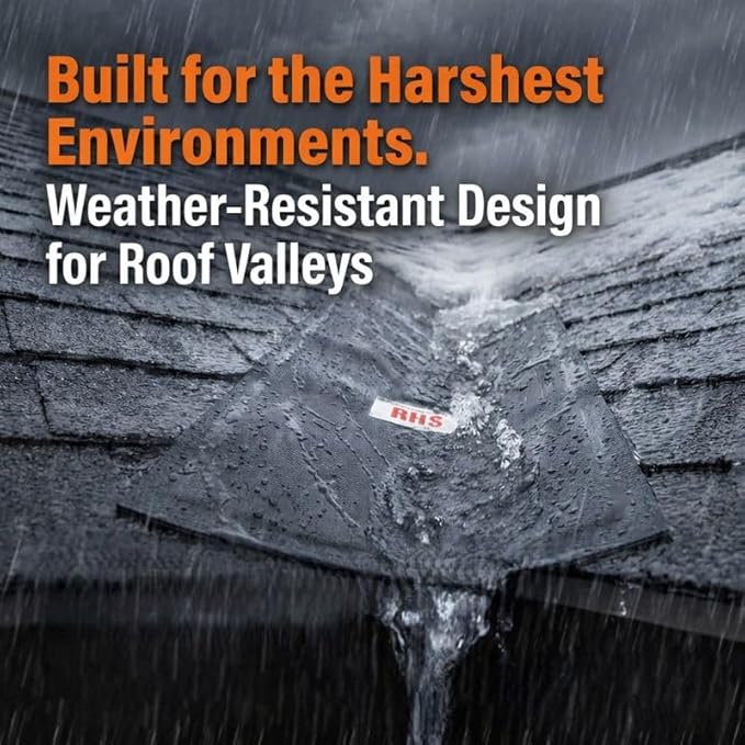 Roof Valley Ice Dam Heater Mat - Snow & Ice Melting System - Prevents Ice Dams & Roof Leaks - American Made - UL Listed Components - Melts 2 Inches of Snow per Hour, (10' ft. x 13" in.)