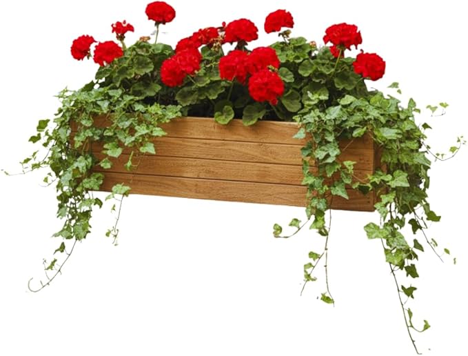 Handmade Rustic Cedar Herb Window Planter Box – Wooden Window & Railing Planter for Indoor or Outdoor Use, Made in USA (18)