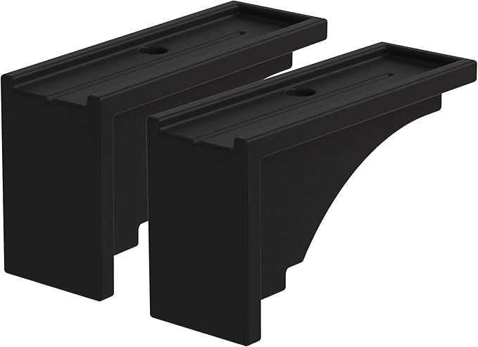Mayne Inc Fairfield Decorative Brackets, 2-pack, Plastic, Black, Standard (5856-B)