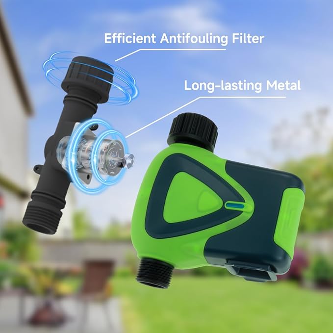 Water Timer for Garden Hose, Smart Hose Sprinkler Timer with Tuya/Smart Life App(Zigbee Connection), GreenVation Plant Automatic Watering System for Yard Outdoor Irrigation (Green Zigbee) (ZB Green)
