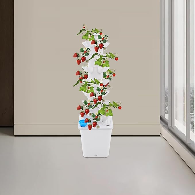Hydroponics Growing System, 35 Pods Vertical 7 Tiers Hydroponic Tower, Vertical Garden Planter with Water Pump, Hydroponic Germination Kit for Fruits, Vegetables, Herbs