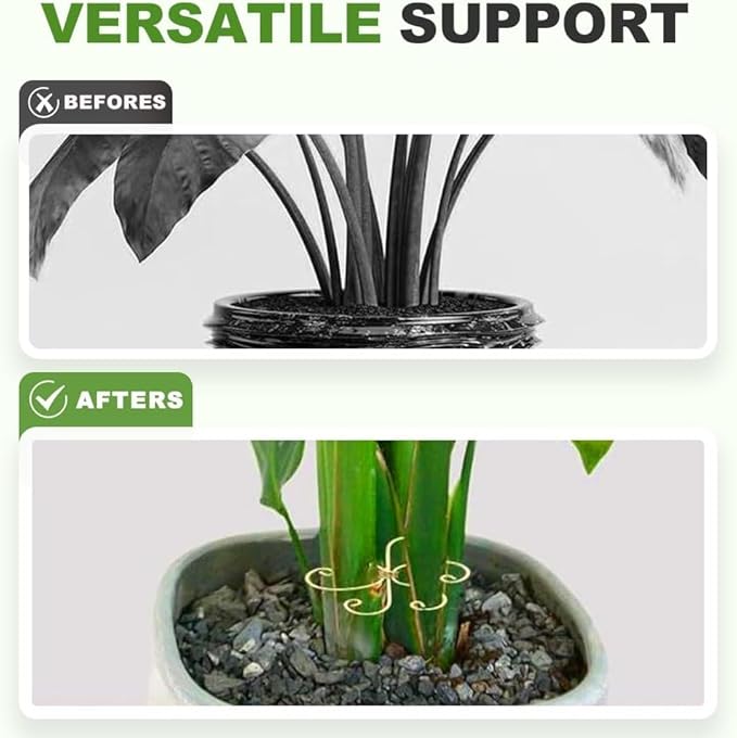 3 Pack Stackable Monstera Plant Support, Garden Plant Stakes for Indoor Outdoor Plants, Climbing Plant Support Structures Moss Pole Monstera Plant Holder Sticks Support Tall Potted Plants (3 PCS)